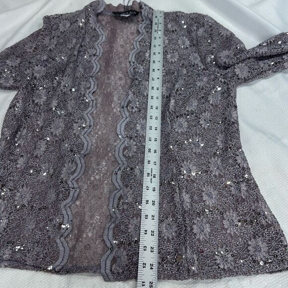 Alex‎ Evenings Lavender Silver 2 Pc Dress Jacket Set - Picture 10 of 12